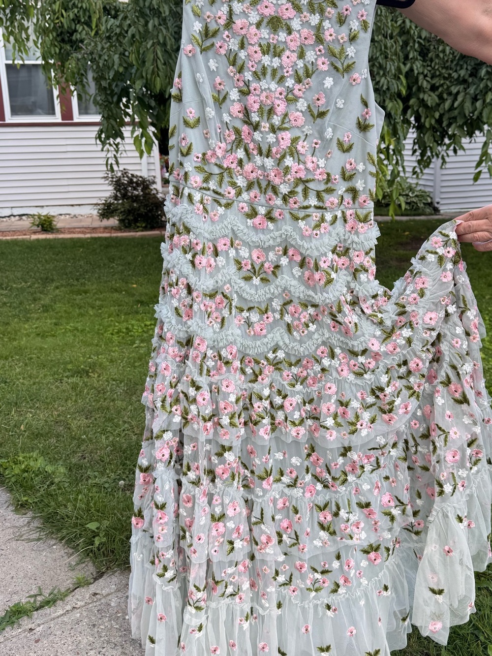 Mac Duggal Floral Embroidered Tulle Dress – Size 12 – NWT – Rare / Sample Piece - Picture 15 of 15